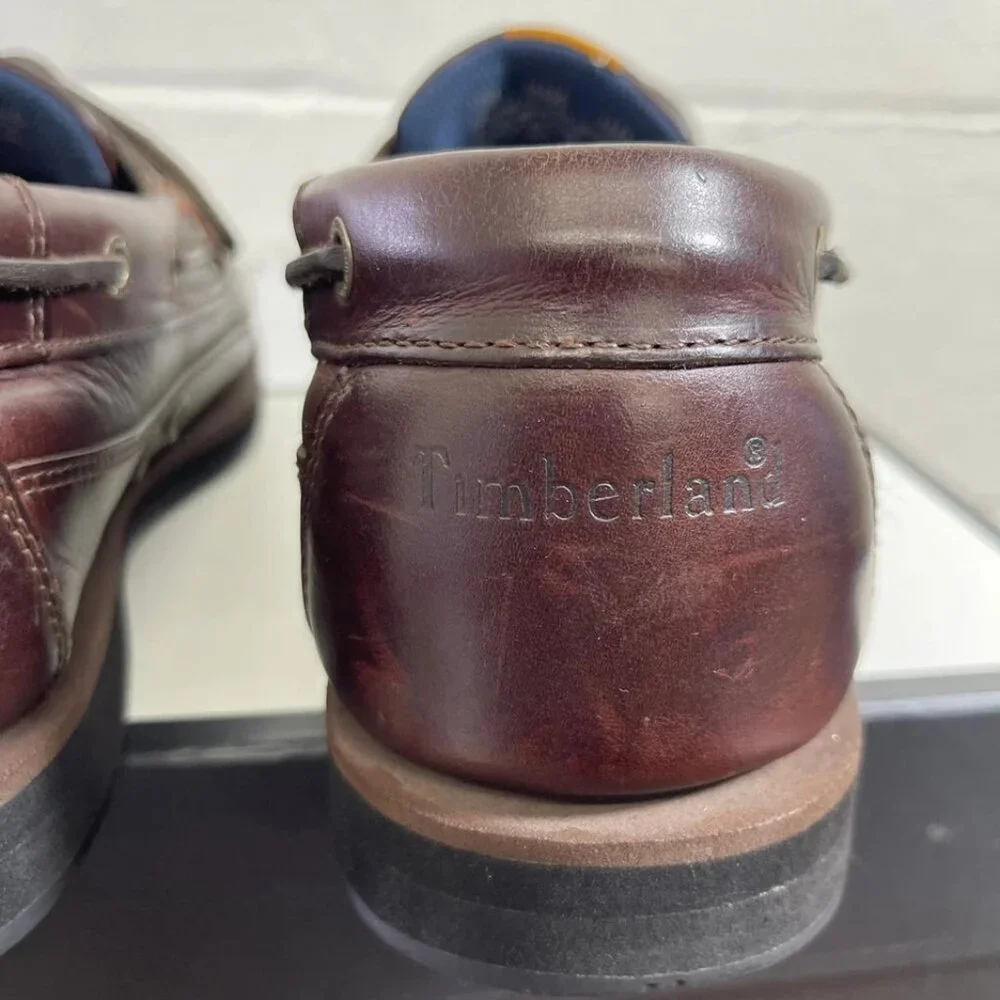 Timberland 55596 Boat Shoe Brown Leather‎ Casual Shoes 2 Eyelet Men's Size 12 M